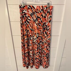 JONES NEW YORK M lightweight stretch midi elastic waist contemporary skirt